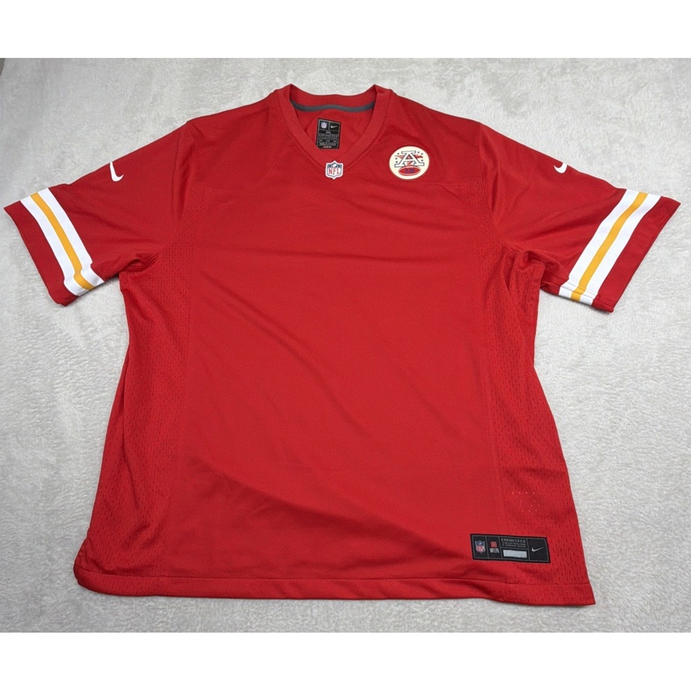 Nike Kansas City Chiefs Blank Home NFL Jersey Men's Size 3XL Red Gold White